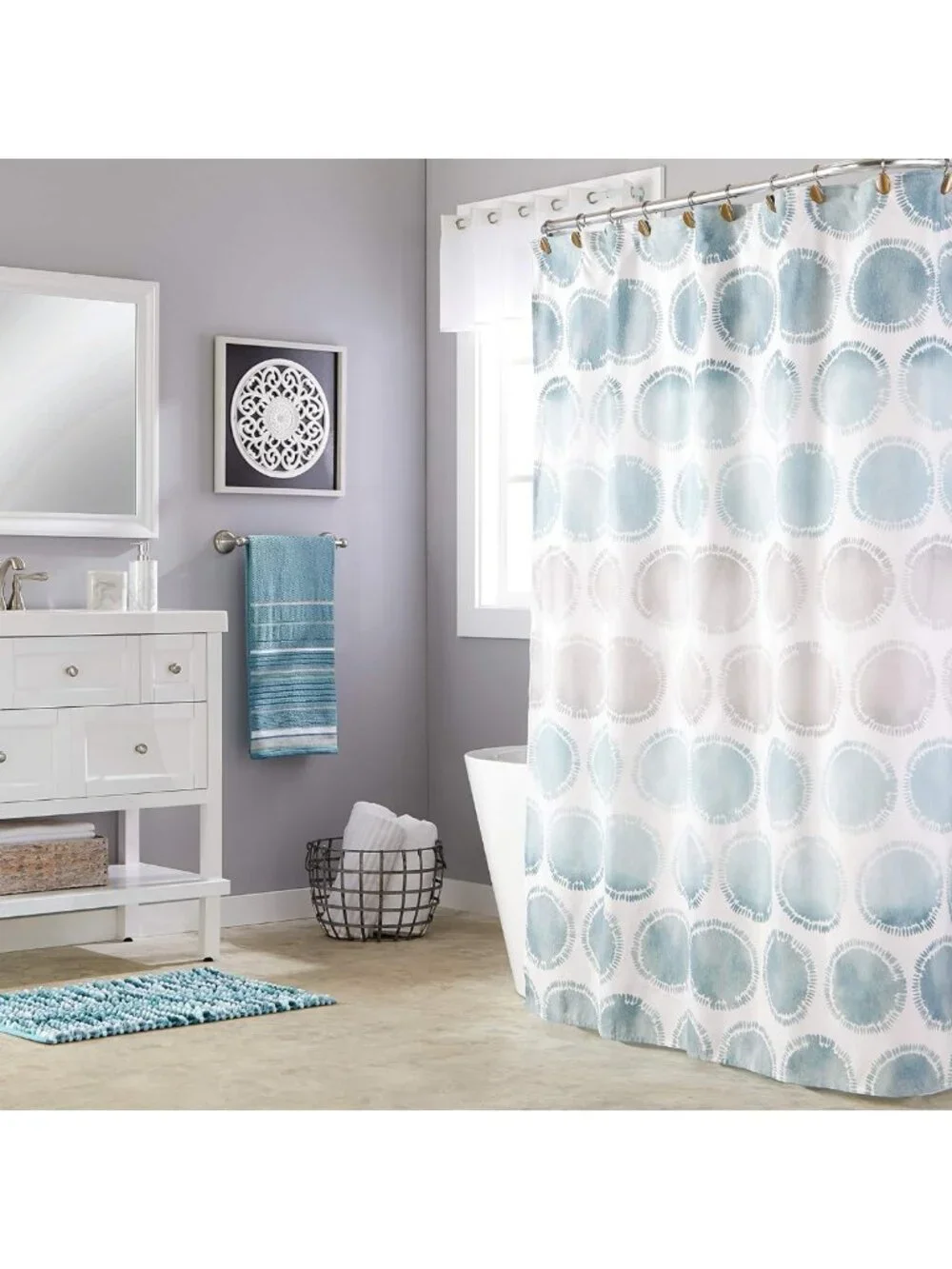 Soft & Absorbent 100% Cotton 2-Piece Hand Towel Set, Jacquard, Teal, 550 GSM